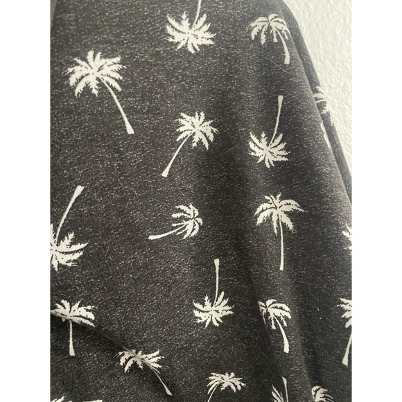 Lularoe Amber Hoodie With Front Pouch Palm Trees Gray Size Large - Picture 7 of 8